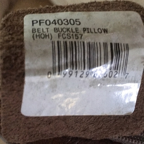 Cowhide Leather accent pillow western rustic cabin lodge - Picture 7 of 7